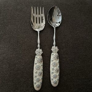 2 Saints - Fork and Spoon Set - Snowflake Design